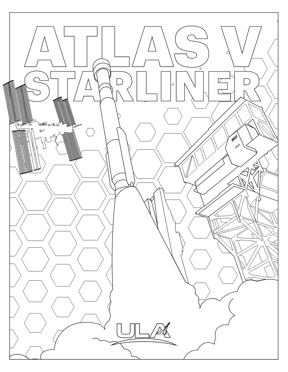 Atlas V Starliner Coloring Sheet