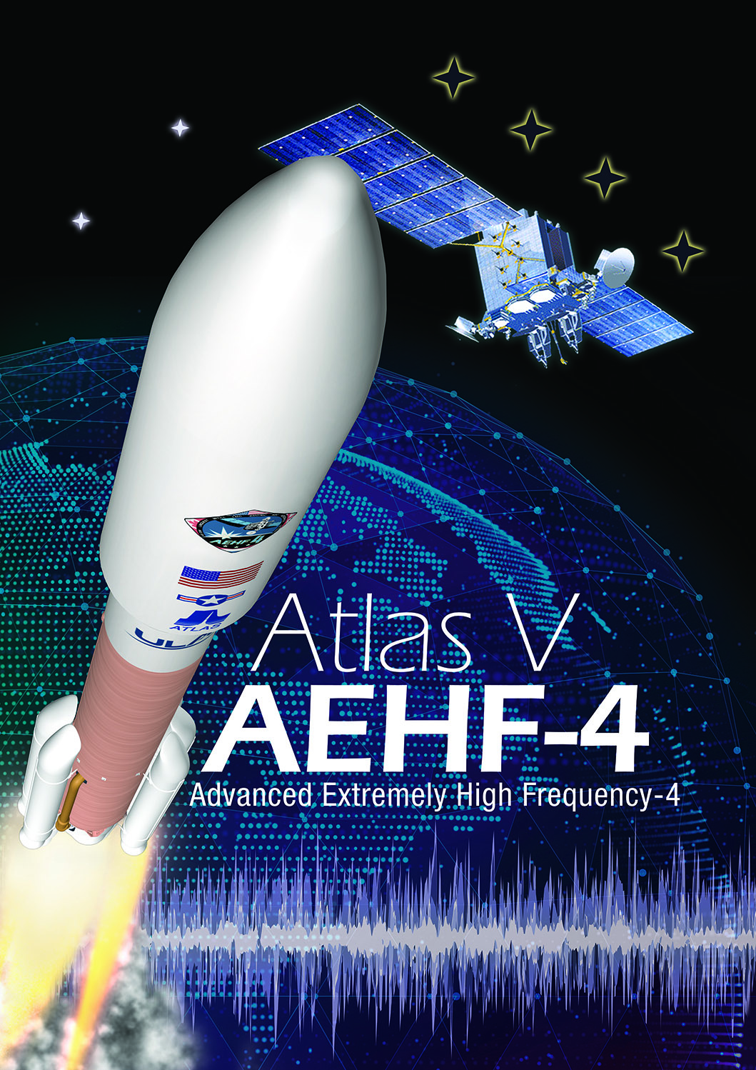 AEHF 4 ATLAS V ULA NORTHOP LOCKHEED 45 SW USAF SATELLITE LAUNCH SPACE PATCH
