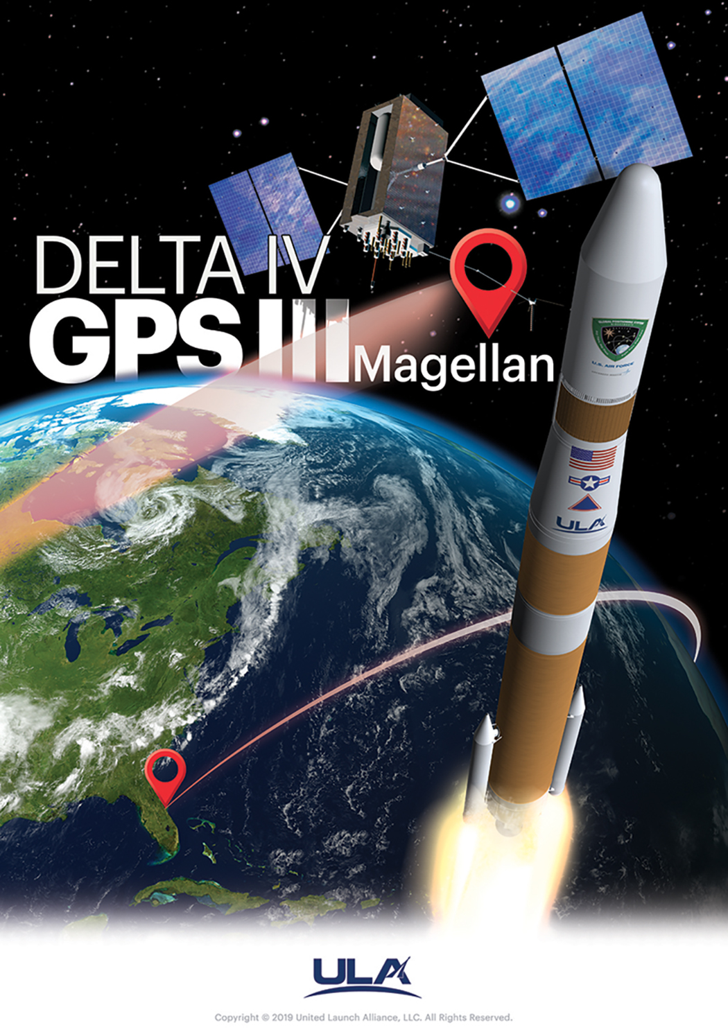 USAF ORIGINAL GPS II F-02 DELTA IV ULA TEAM DELTA SATELLITE LAUNCH SPACE PATCH 