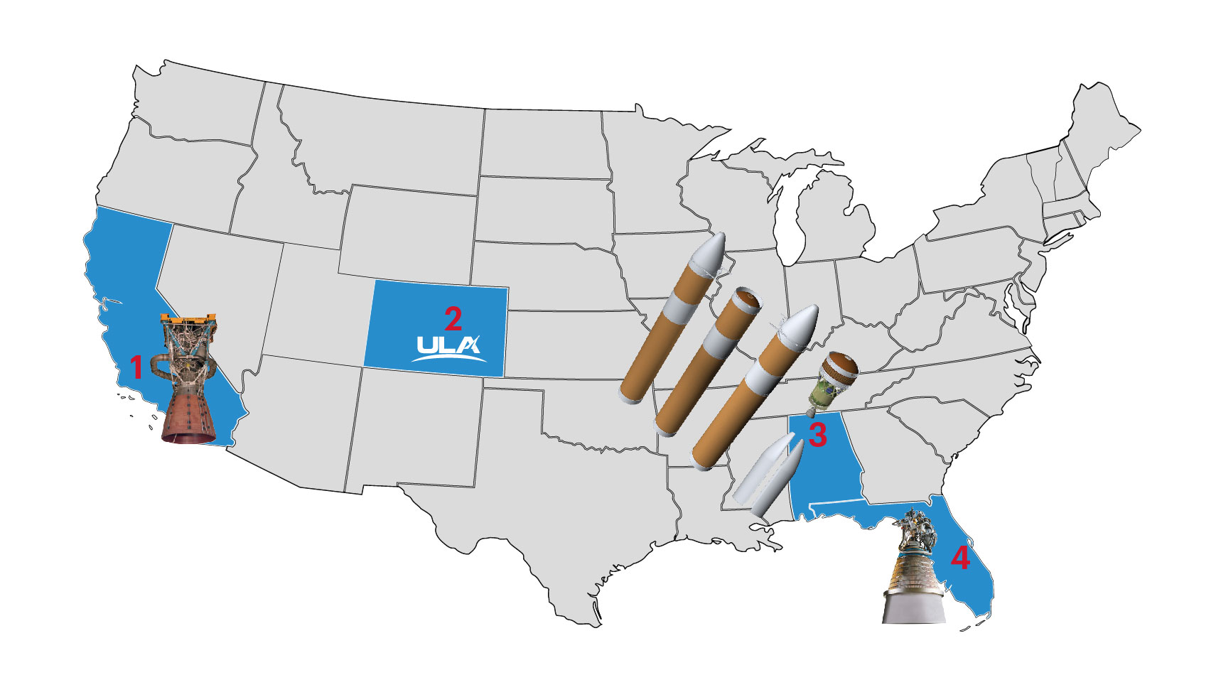 Delta IV Heavy NROL-70 Production Map