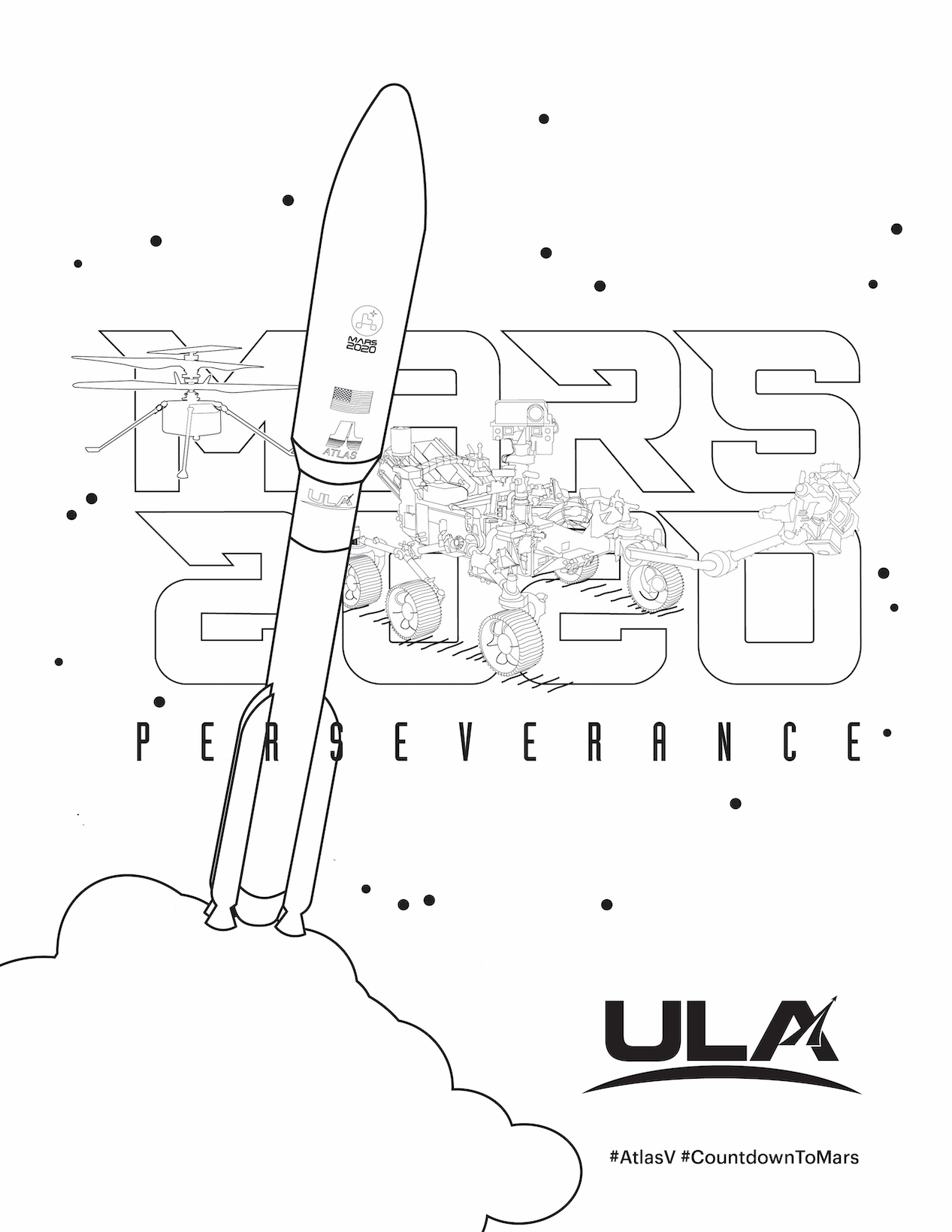 Mars 2020 Coloring Sheet